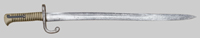 Thumbnail image of Brazilian Comblain Cadet Yataghan bayonet.