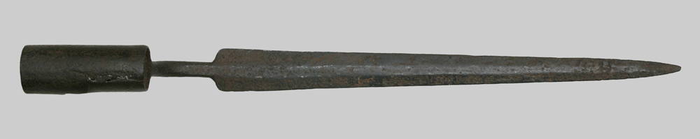 Image of long shank Dutch/Liege socket bayonet.