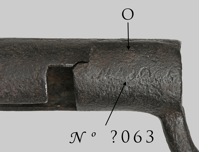 Image of long shank Dutch/Liege socket bayonet