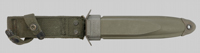 Thumbnail image of Italian M4 bayonet with wood grips marked AET.