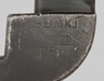 Thumbnail image of Pakistani 1951-dated Metal Industries Ltd No. 9 Mk. I socket bayonet