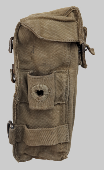 Image of Rhodesian khaki Pattern 1961/64 Web Pouch with bayonet frog