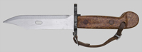 Thumbnail image of Romanian AKM Type I knife bayonet with yellow grip.