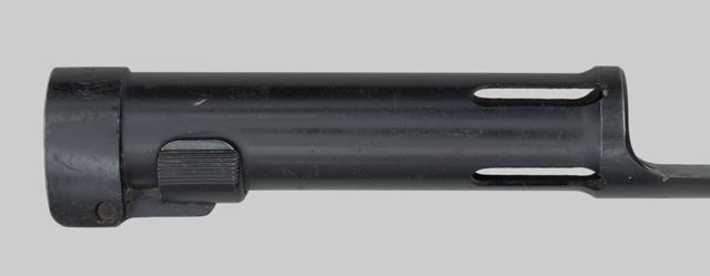 Image of South African R1 (FAL Type C) Bayonet in So. African Multipurpose Plastic Scabbard.