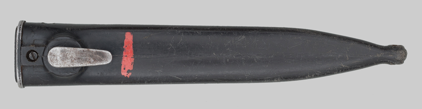 Image of South African R1 bayonet with plastic scabbard.