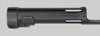 Thumbnail image of South African R1 (FAL Type C) socket bayonet with early steel scabbard.