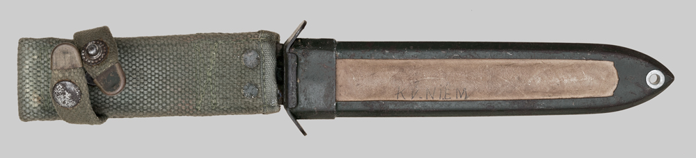 Image of Viet Cong copy of U.S. M8A1 scabbard.