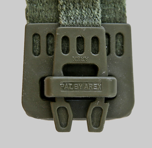 Image of Slovenian AKM Type II bayonet belt hanger.