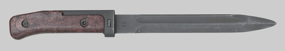 Image of Czechoslovak VZ-58 bayonet with Short-Tang Two-Rivet No Lower Crosspiece.