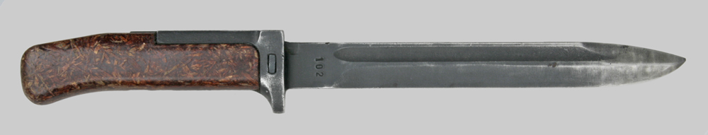 Image of Czechoslovak VZ-58 bayonet with Short-Tang No-Rivet Lower Crosspiece Extension .