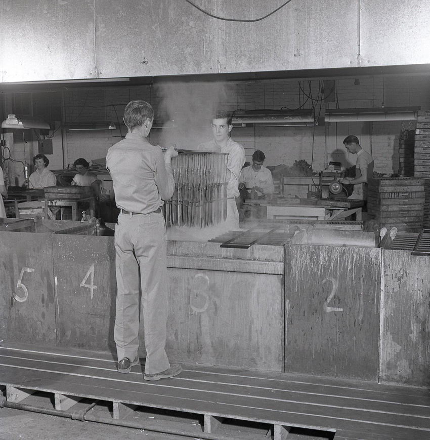 The finishing line where phosphate coating was applied to the assembly. 